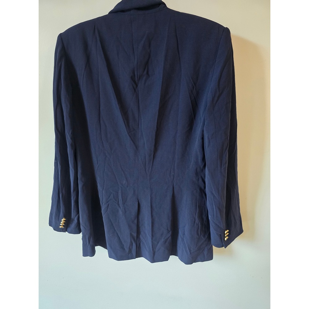 Ralph Lauren Black Label Women's Navy Wool Equestrian Blazer Gold Buttons Size 8 - Picture 2 of 9